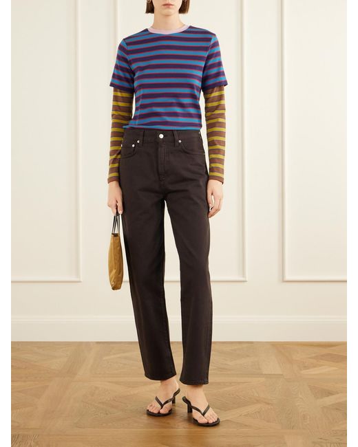 Citizens of Humanity Brown The Taper Jean Mid-Rise Straight-Leg Jeans