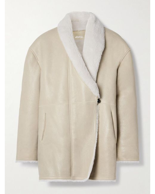 Isabel Marant Natural Elanore Shearling Jacket