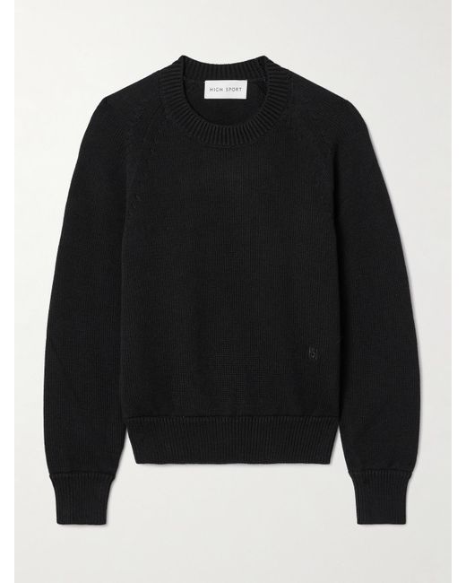 High Sport Black Pullover Aus Einer Baumwollmischung