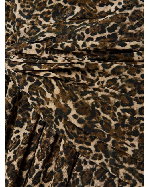 Isabel Marant Natural Zeidi Wrap-Effect Draped Leopard-Print Stretch-Jersey Midi Dress