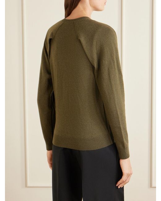 Jil Sander Green Cashmere Sweater