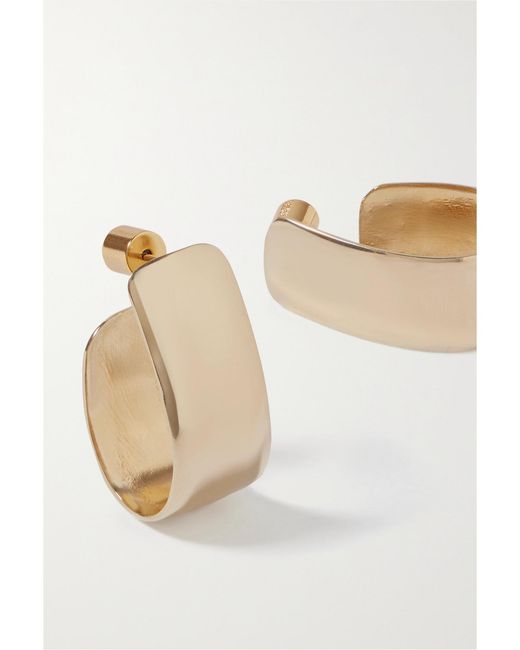 Jennifer Fisher Natural Small Bolden-Plated Hoop Earrings