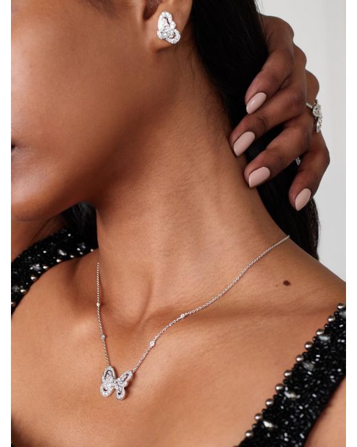 De Beers London Natural Portraits Of Nature Butterfly 18-Karat Diamond Necklace