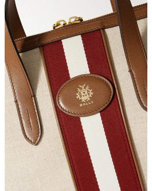 トートバッグ Bally Beckett N S Tote Bag In Canvas Bally Beckett Tote Bag in Brown | Lyst