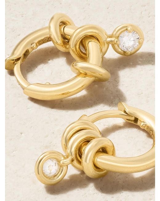 Diamond & 18k Gold Zahra Hoop Earrings