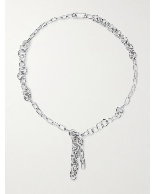 Laura Lombardi White Lega Platinum-Plated Necklace