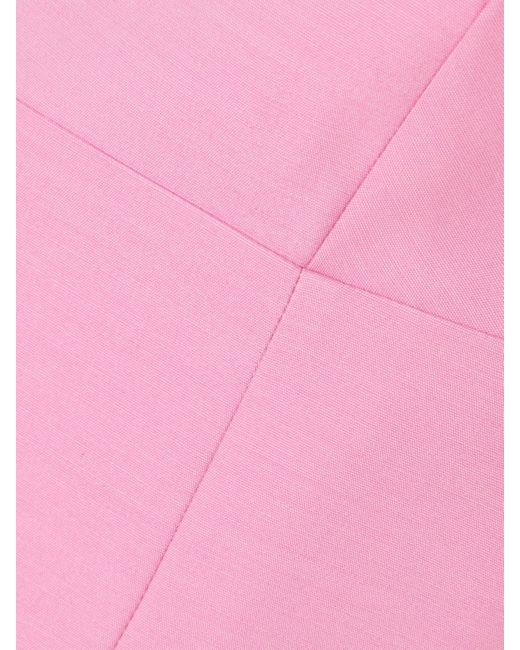 Jacquemus Pink Camison Wool And Silk-Blend Midi Dress