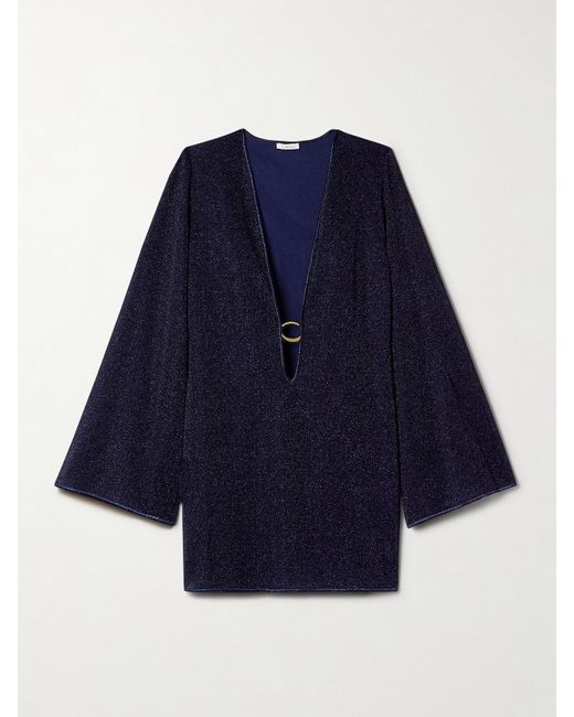 Oseree Blue Lumière Kaftan Aus Stretch-Strick