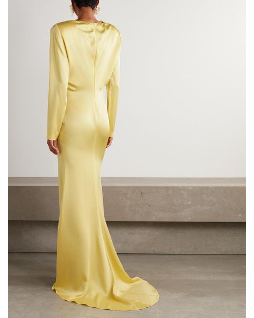 Stella McCartney Yellow Satin Gown