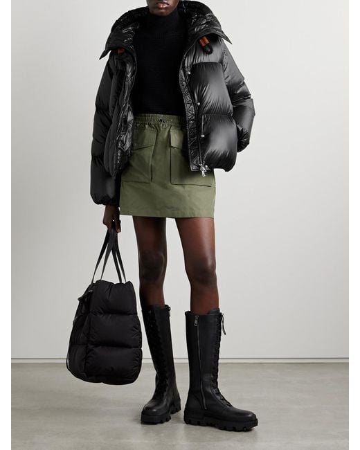 Moncler Black Borey Hooded Padded Quilted Shell Down Jacket