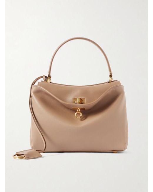 Sac À Main En Cuir Rodeo Mini Balenciaga en coloris Natural