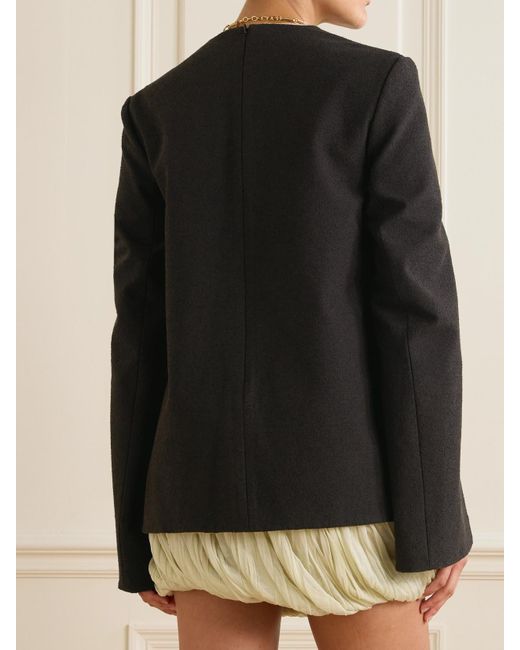 Tory Burch Black Mehrlagiges Oberteil Aus Crêpe