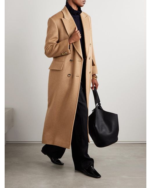 Camua High Neck Coat Natural Melange