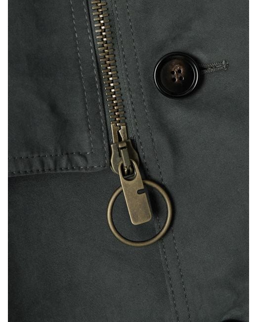 Burberry Gray Belted Double-Breasted Cotton-Blend Twill Trench Coat