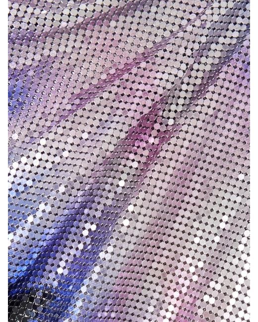 Rabanne Blue Minirock Aus Metall-Mesh Mit Farbverlauf
