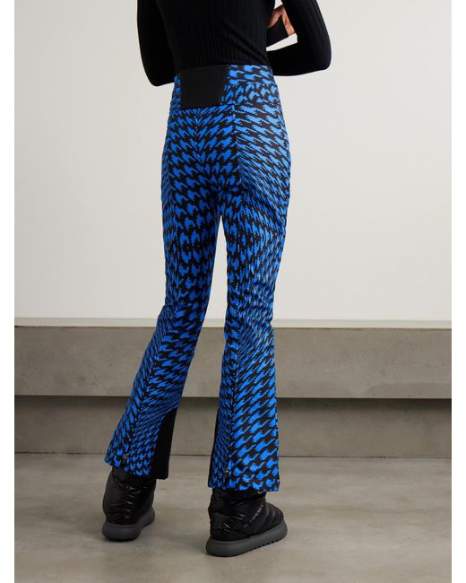 Perfect Moment Blue Aurora Bedruckte Bootcut-Skihose