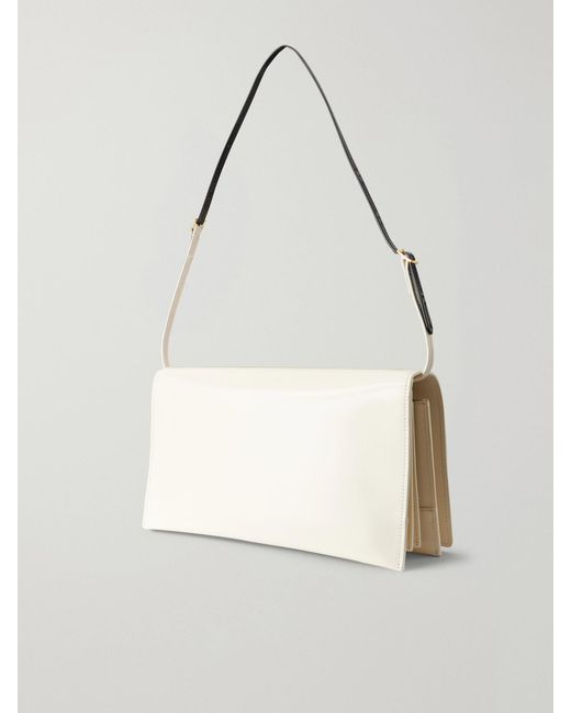 Jil Sander Natural File Medium Leather Shoulder Bag