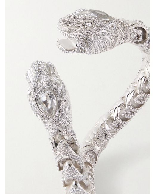 Gucci White Dionysus-Tone And Crystal Cuff