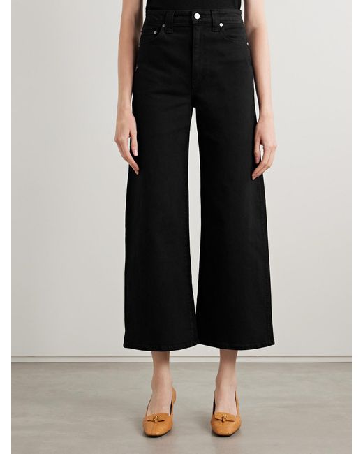 Khaite Black Delina High-Rise Straight-Leg Jeans