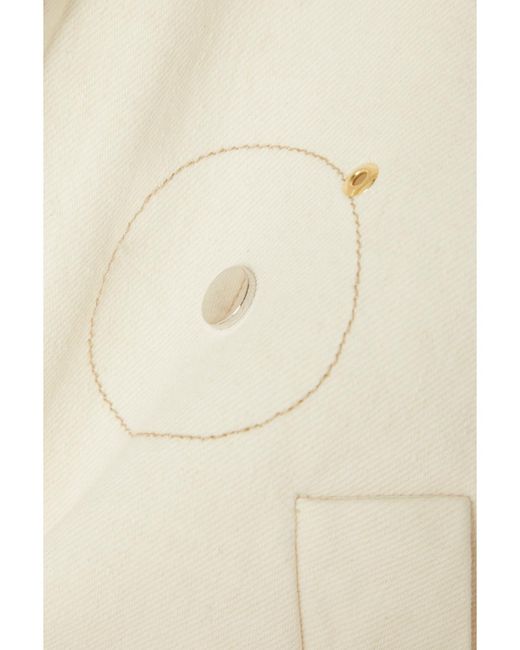 Chloé Natural Net Sustain Embellished Recycled Cotton And Hemp-Blend Denim Jacket
