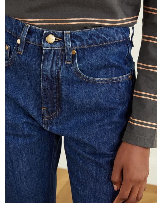 Jil Sander Blue Mid-Rise Straight-Leg Jeans