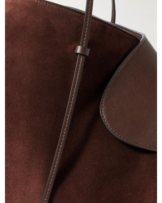 Neous Brown Berenices Suede And Leather Shoulder Bag