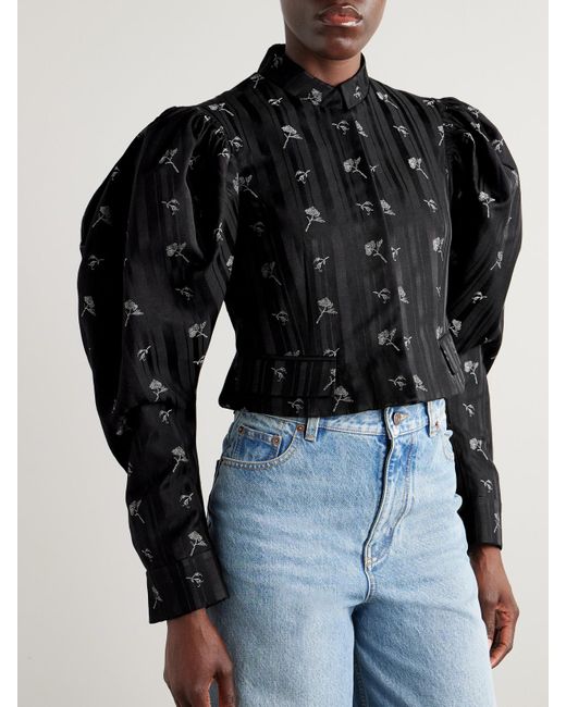 Chloé Blue Jacke Aus Einer Baumwoll-Seidenmischung