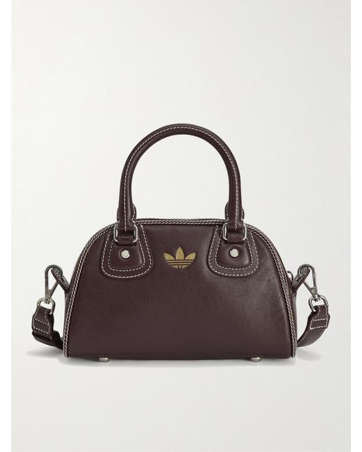 Adidas Originals Brown Wales Bonner Bowling Small Leather Tote
