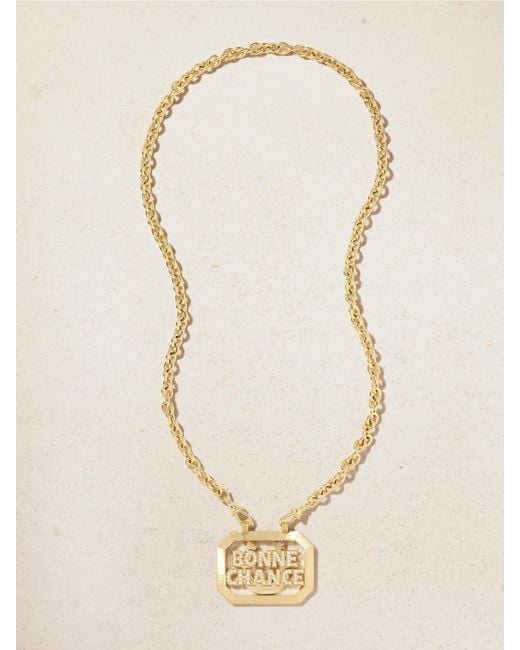 Marie Lichtenberg Natural Bonne Chance Scapular 18-Karat Diamond Necklace