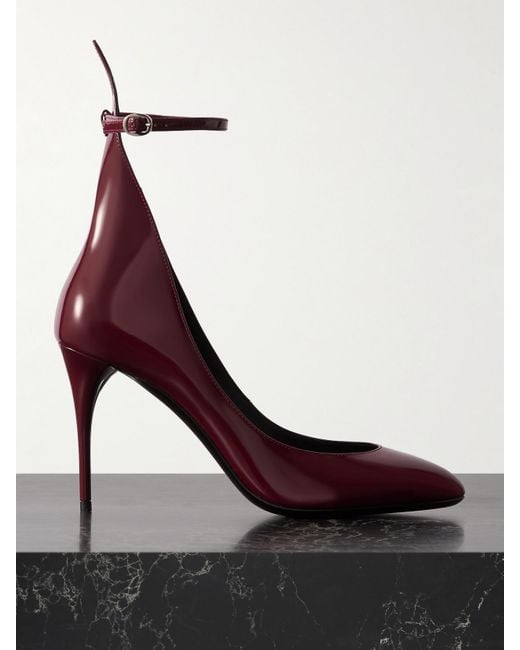 Alaïa Red 90 Patent-Leather Pumps