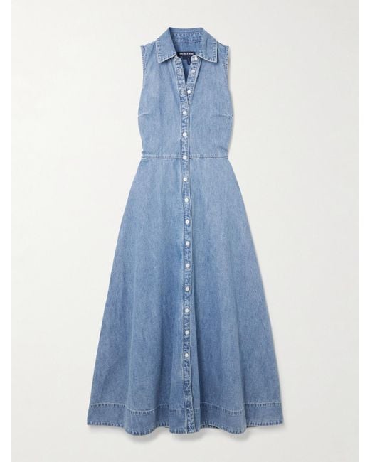 Veronica Beard Fuller Denim Midi Shirt Dress in Blue | Lyst