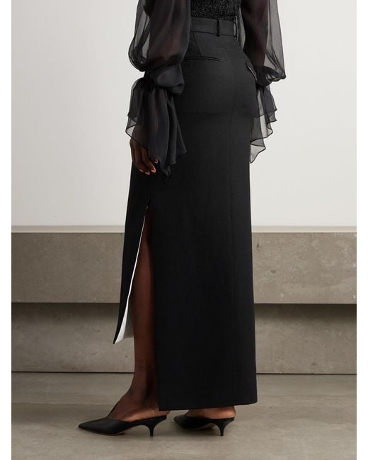 Lanvin Black Asymmetric Wool Skirt