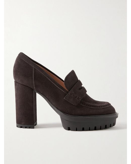 Gianvito Rossi Brown 70 Suede Pumps