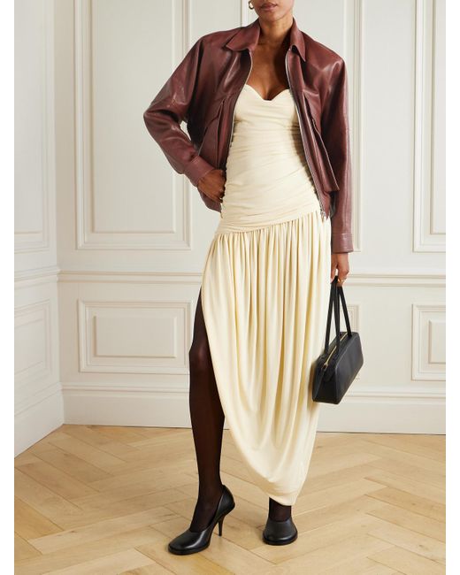 Magda Butrym Red Leather Jacket