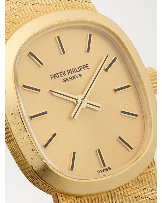KEEPER VINTAGE Metallic Patek Philippe Vintage 1970S Ellipse Hand-Wound 20Mm 18-Karat Watch