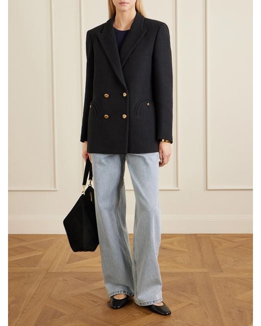 Blazé Milano Black Missy Everynight Cotton-Blend Tweed Blazer