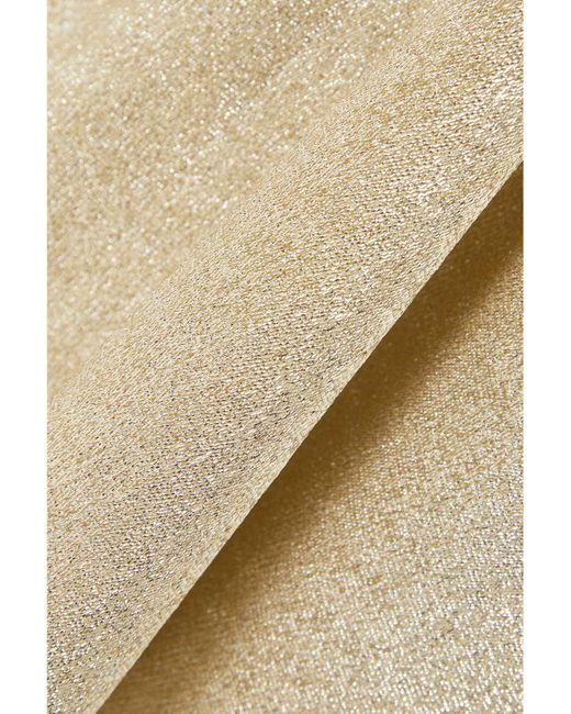 Rabanne Natural Embellished Glittered Stretch-Crepe Maxi Dress