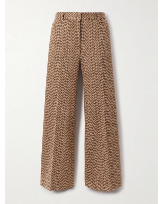 Missoni Natural Caperdoni Wool And Cotton-Blend Straight-Leg Trousers