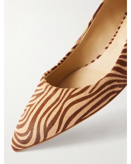 Jamie Haller Multicolor The Kitty Zebra-Print Leather Pumps