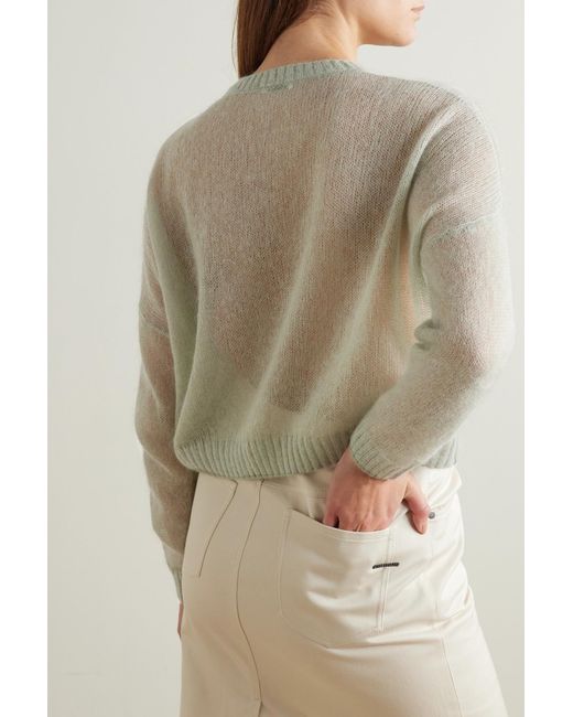 Brunello Cucinelli Fluffy Net open-knit jumper - Grey