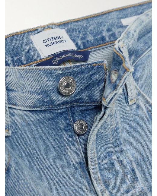 Citizens of Humanity Blue Ayla Baggy High-Rise Wide-Leg Jeans