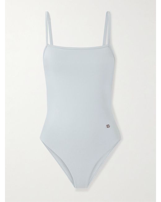 Loro Piana White Embellished Swimsuit