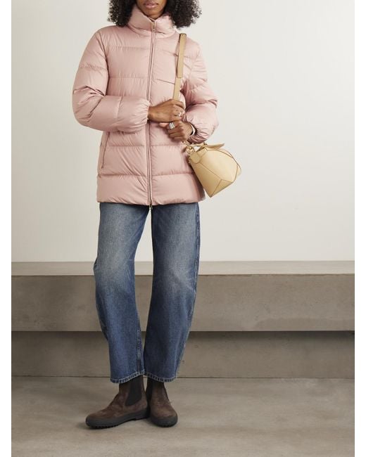 Moncler Pink Brossette Quilted Shell Down Jacket