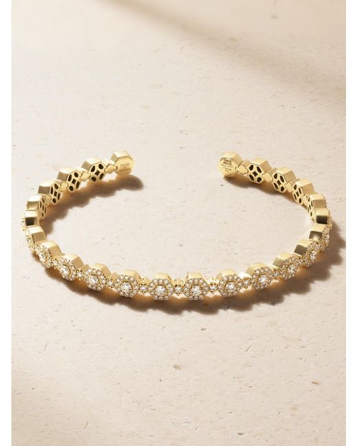 David Morris Natural Triolette 18-Karat Diamond Bangle