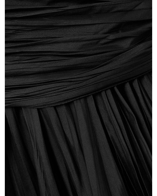 Robe Du Soir Bustier Froncée En Taffetas Marmar Halim en coloris Black