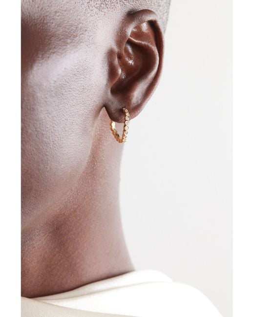 Sophie Bille Brahe Natural Courant D'Ensemble 18-Karat Recycled Diamond Single Hoop Earring