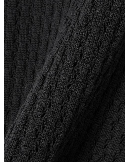 Escvdo Black Pallay Open-Knit Cotton Maxi Dress