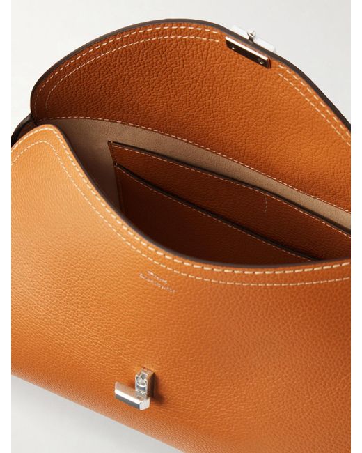 Totême  Natural T-Lock Full-Grain Leather Shoulder Bag