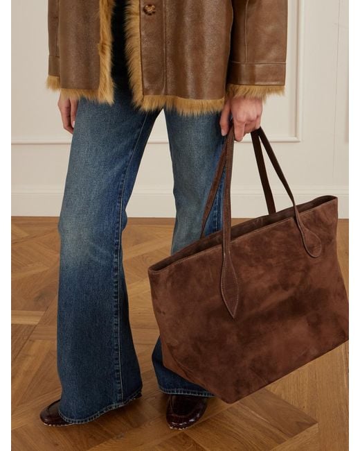 Liffner Brown Mega Sprout Suede Tote