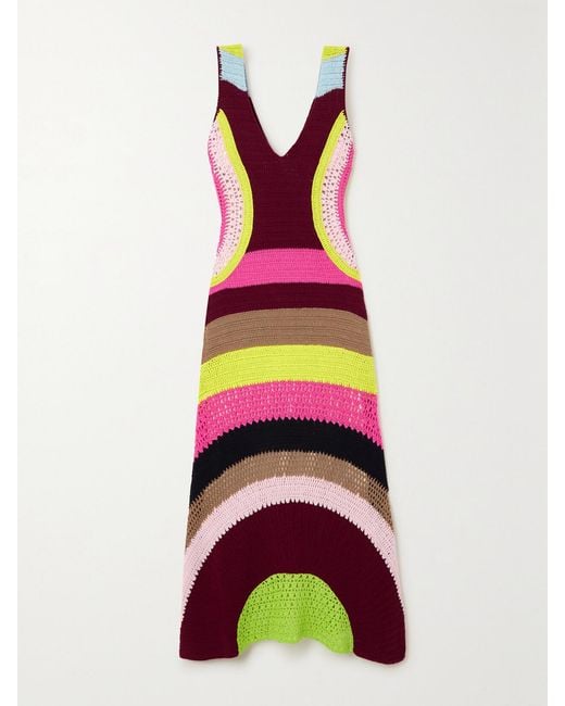Gabriela Hearst Multicolor Ocon Striped Wool And Cashmere-Blend Maxi Dress